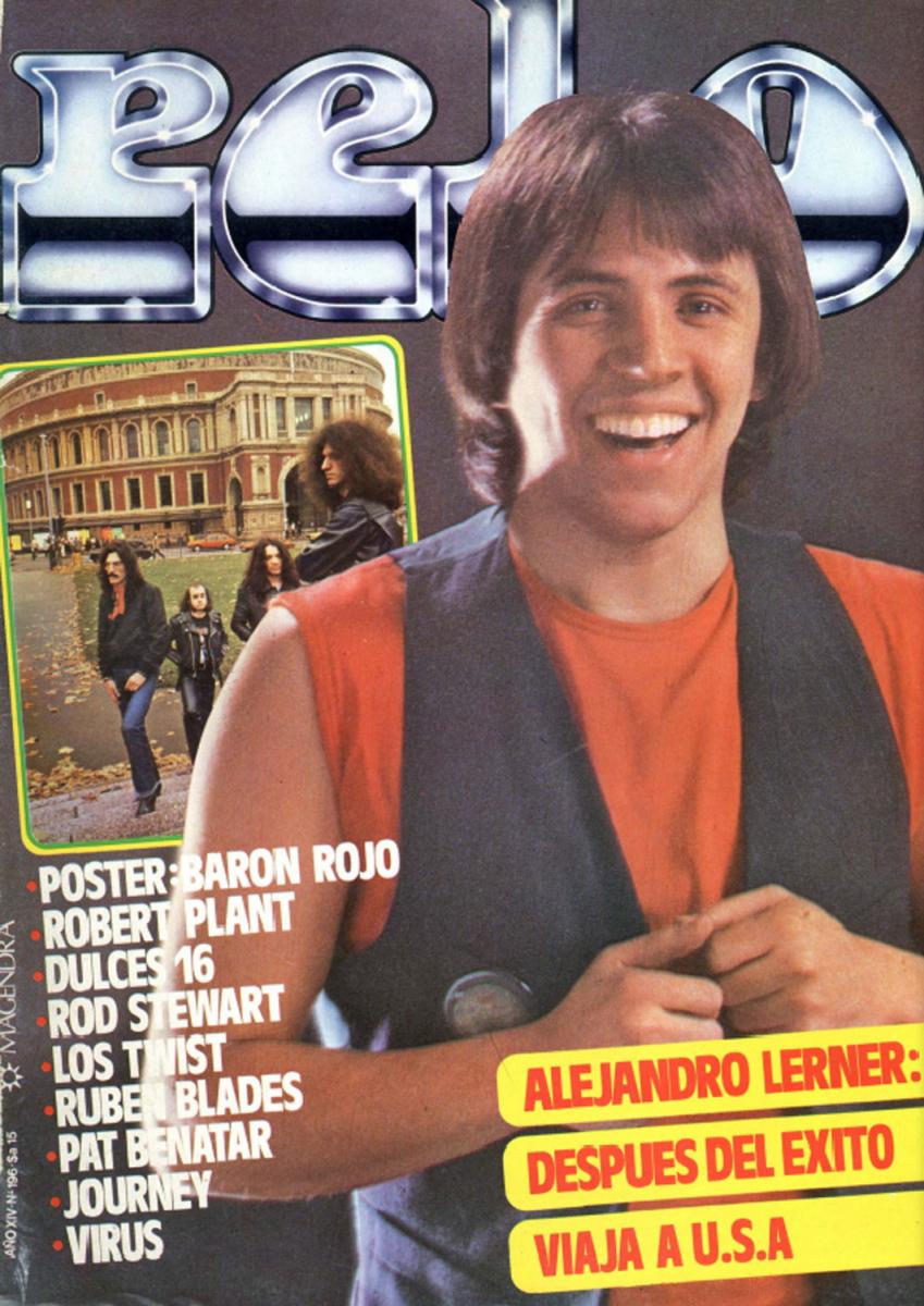 MÁS TARDE. En 1983, Lerner se convierte en una de las promesas del rock. Aquí, por primera vez en la tapa de la revista “Pelo”.