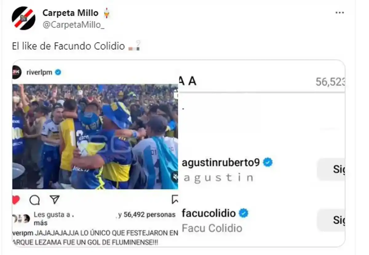 Un ex jugador de Boca se burló de los hinchas tras la derrota ante Fluminense