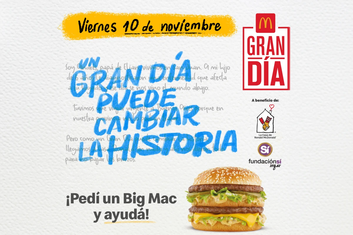 Hoy es el Gran Día en Tucumán: comprá un Big Mac y ayudá a miles de personas