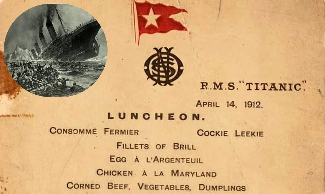 Subastaron el menú que degustaron los pasajeros de la Primera Clase del Titanic.