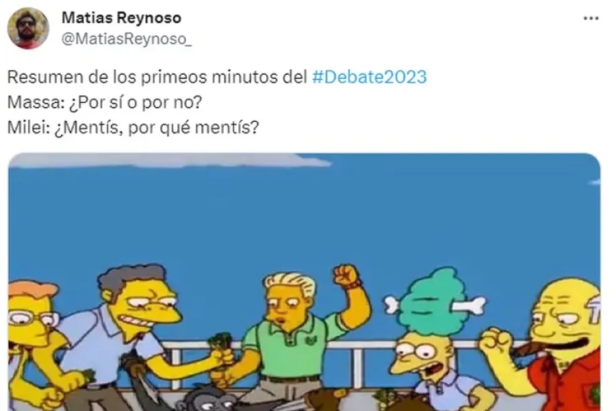 El debate presidencial entre Milei y Massa dejó una ola de memes
