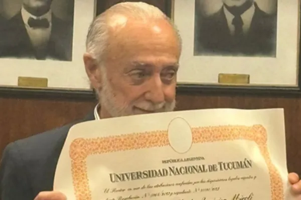 La UNT designó “Profesor Honorario” a Alfredo Miroli