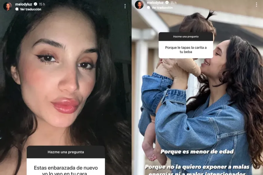 Los posteos de Melody Luz sobre su supuesto embarazo.
