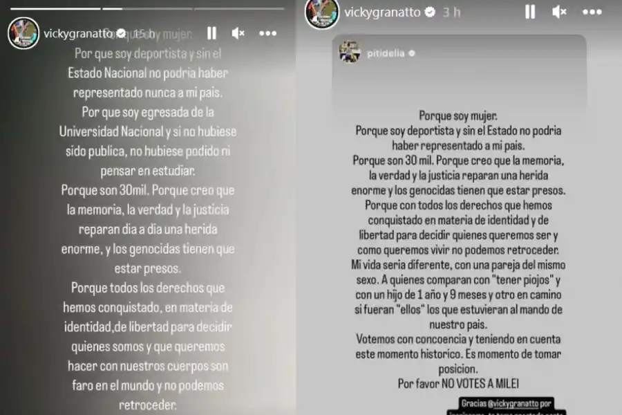 Dos jugadoras de Las Leonas se expresaron en contra de las políticas de Javier Milei: “Por favor no”