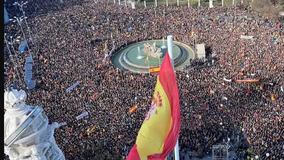 Marcha en Madrid contra la amnistía a los catalanes