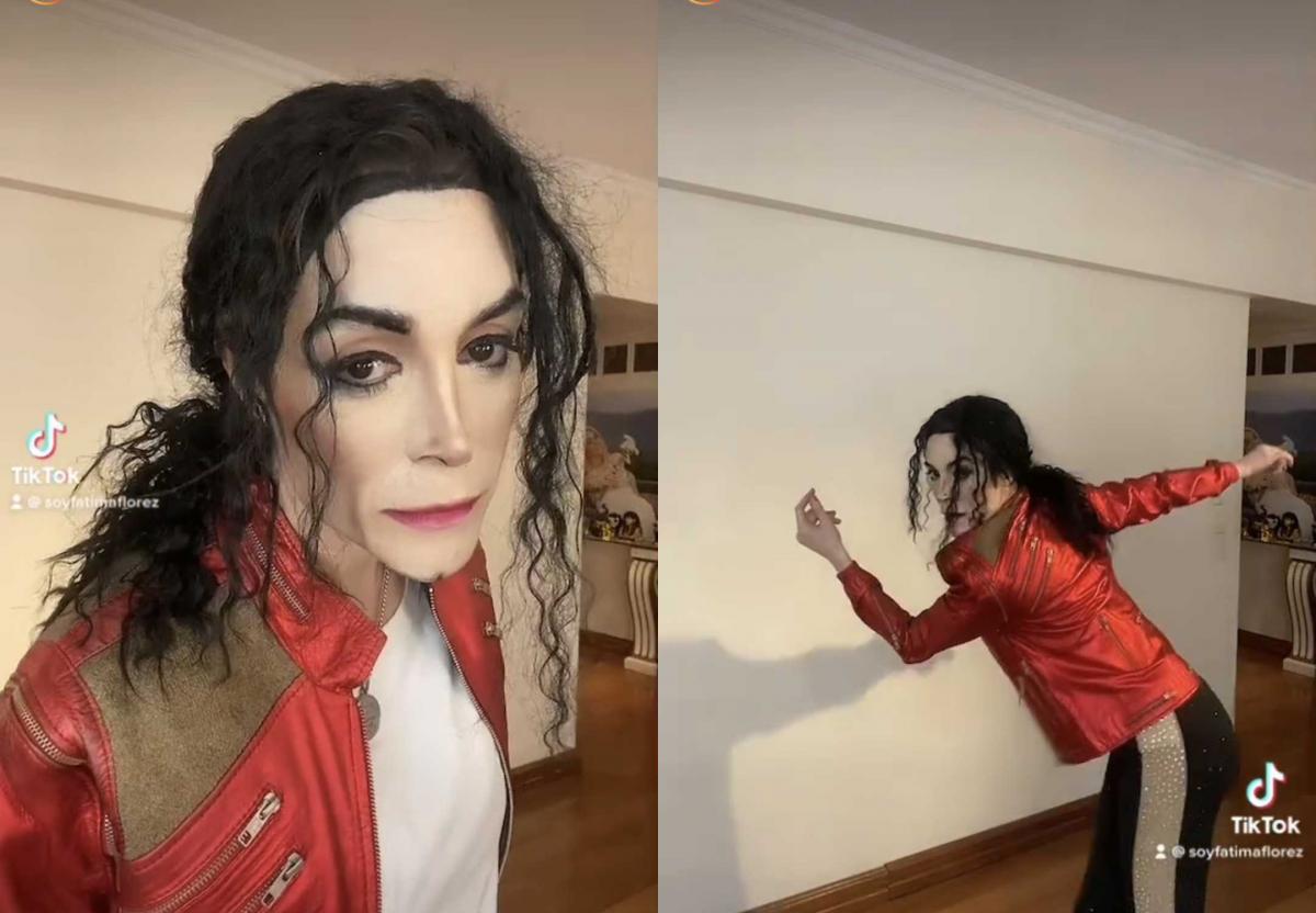 El increíble maquillaje con que Fátima Florez imitó a Michael Jackson