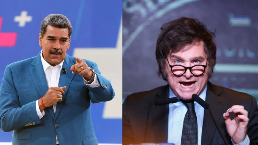 DISPUTA ENTRE Nicolás Maduro y Javier Milei.