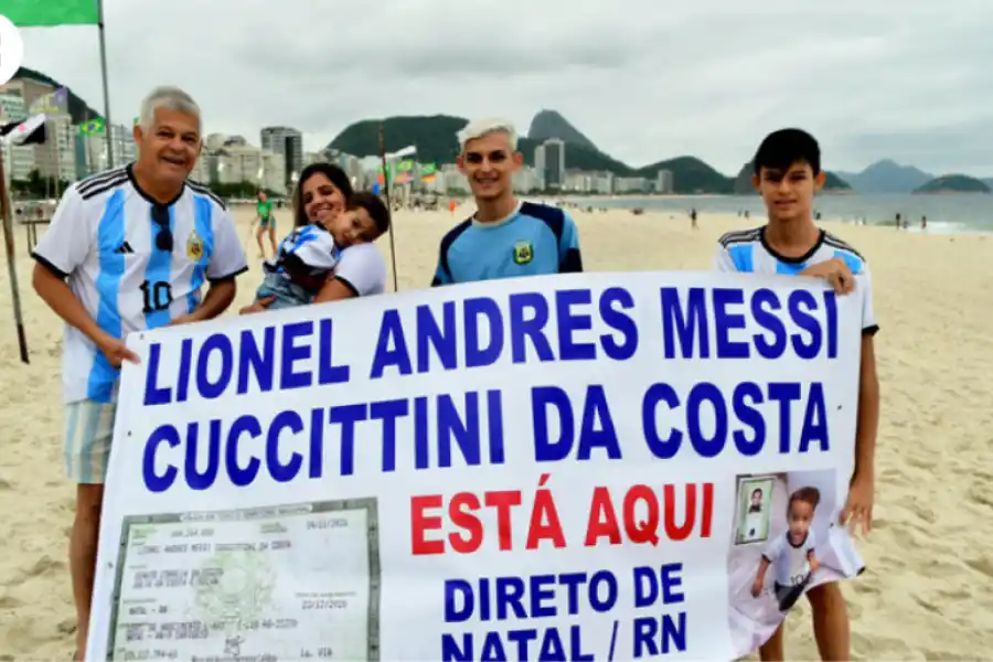 La familia entera viajó de Natal a Rio de Janeiro para alentar a la 