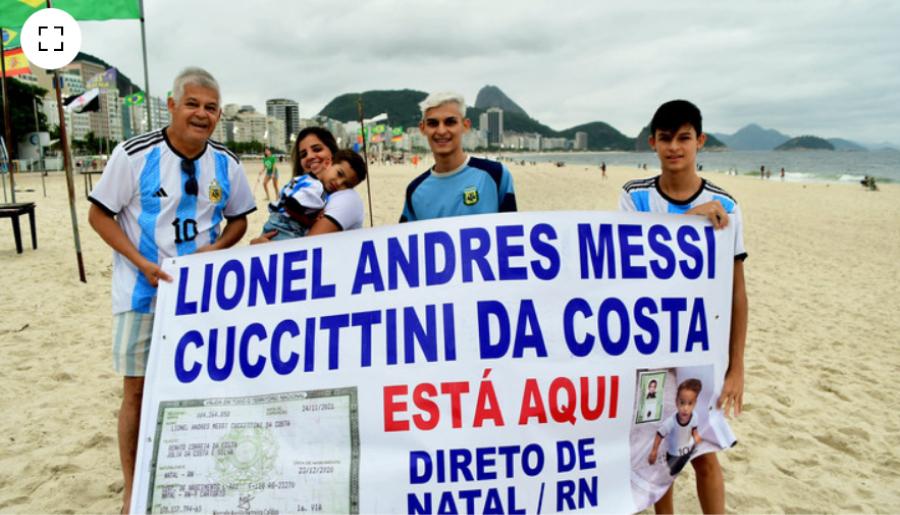 La familia entera viajó de Natal a Rio de Janeiro para alentar a la 