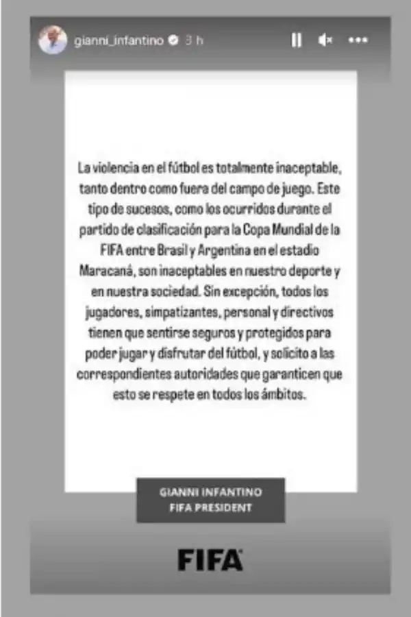 El presidente de la FIFA condenó los incidentes en el Maracaná