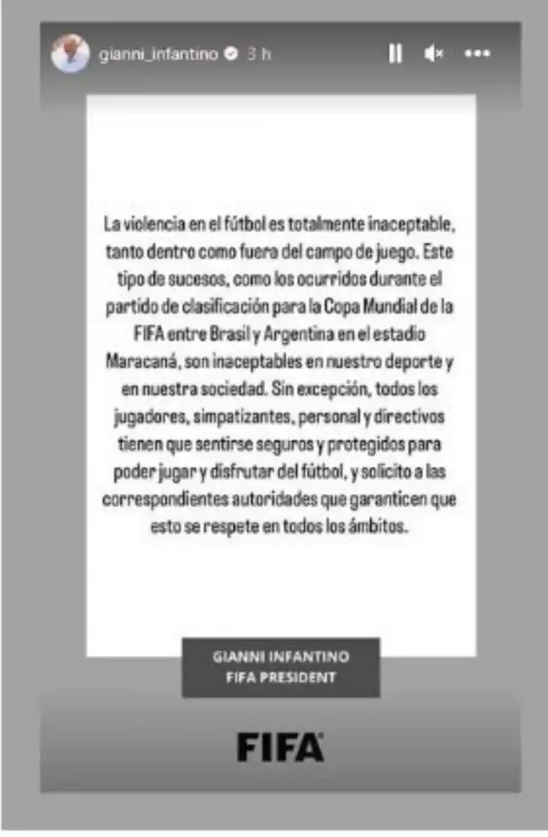 El presidente de la FIFA condenó los incidentes en el Maracaná