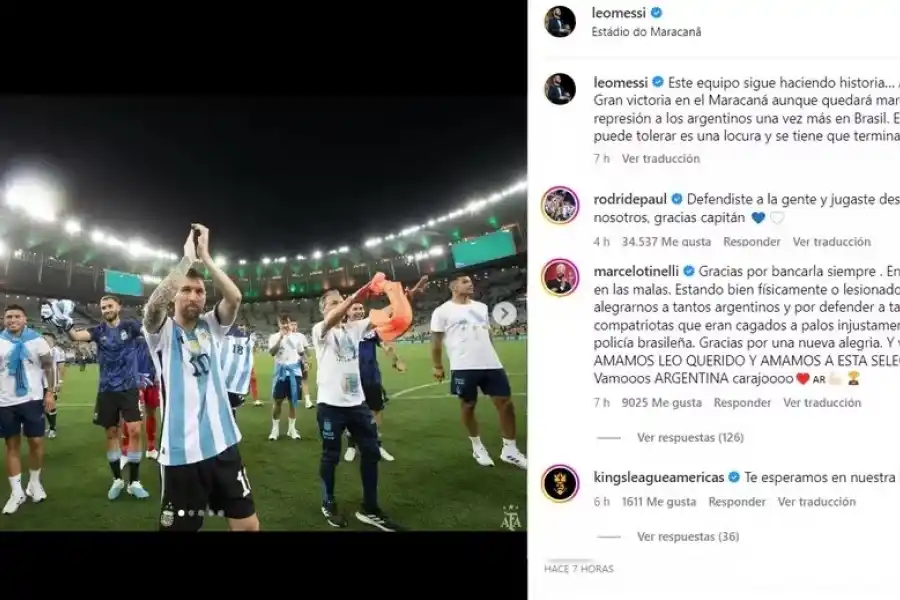 El duro mensaje de Messi, tras la represión a los hinchas en Brasil: “Es una locura…”
