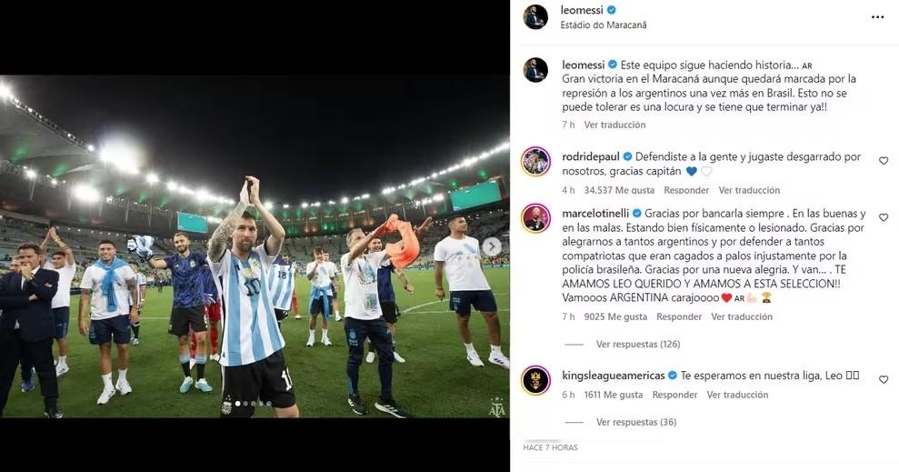 El duro mensaje de Messi, tras la represión a los hinchas en Brasil: “Es una locura…”