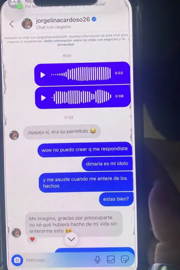 Una de las capturas que se viralizaron en las redes sociales