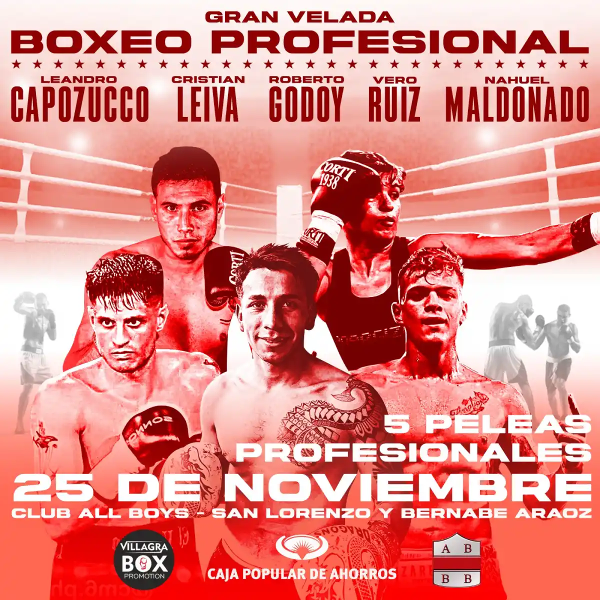 Hay promesa de buenos golpes con cinco combates profesionales en All Boys