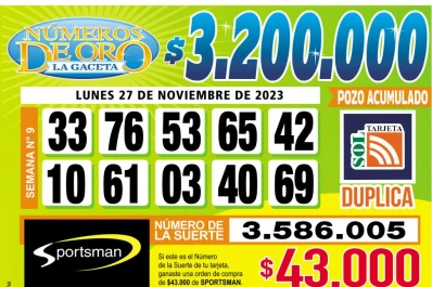 Los Números de Oro de LA GACETA