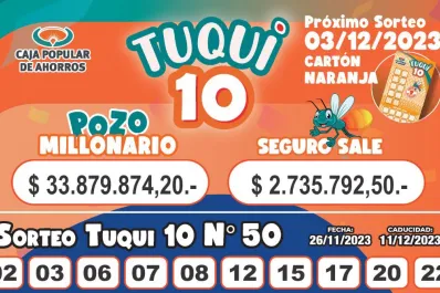 Tuqui 10: cómo salió el sorteo del domingo 26 de noviembre