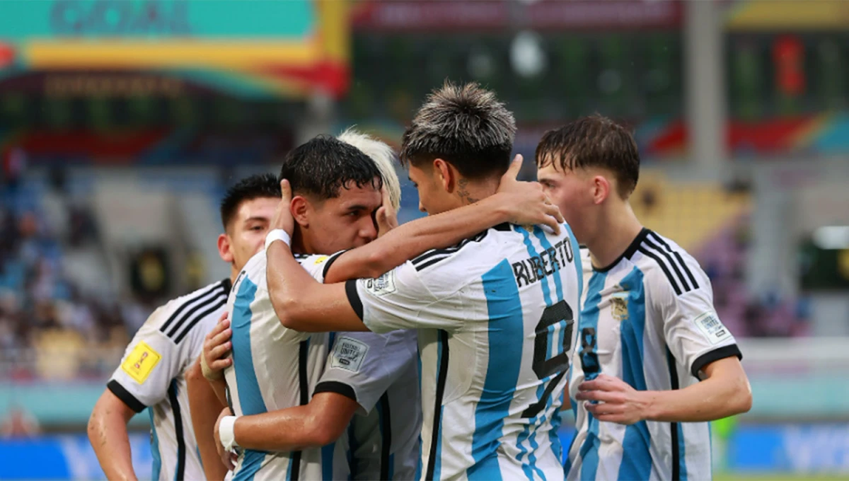 LA ILUSIÓN. Agustín Ruberto anotó dos goles para que Argentina sueñe con la victoria ante Alemania.