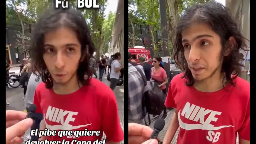 Video: el insólito pedido de un joven argentino que quiere devolver la Copa del Mundo a Francia y tildó al Mundial de “robo”.