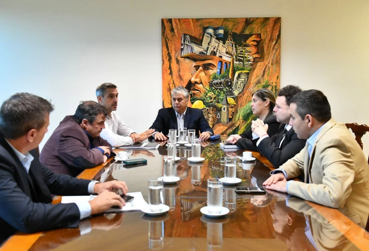 EN MERCOSUR. El peronista Christian Rodríguez encabezó la reunión con sus pares. Foto de Prensa HLT