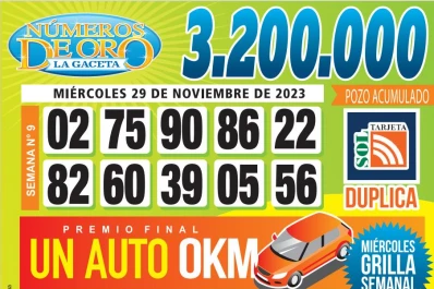 Los Números de Oro de LA GACETA del 29 de noviembre de 2023