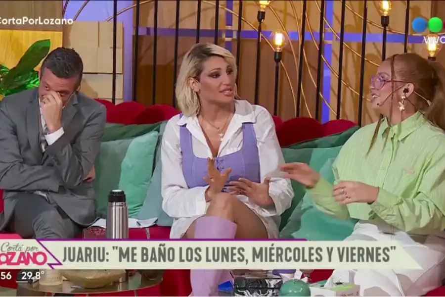 Juariu confesó que se baña tres veces por semana