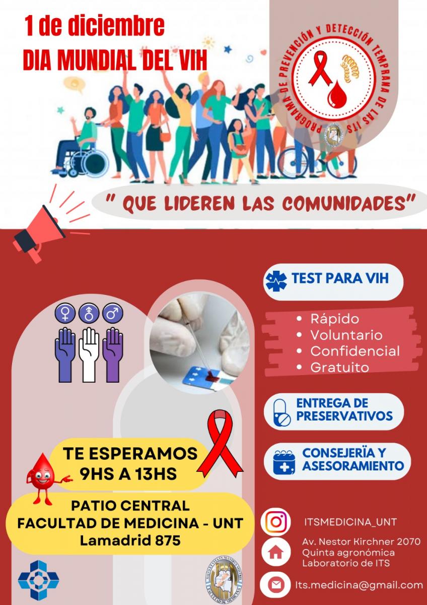 Realizarán una jornada por el Día internacional de la lucha contra el VIH Sida
