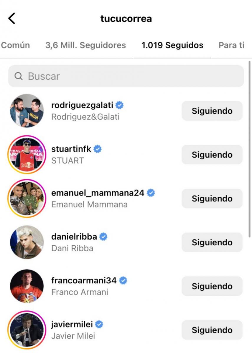 Quiénes son los jugadores de la Selección Argentina que comenzaron a seguir en Instagram a Javier Milei