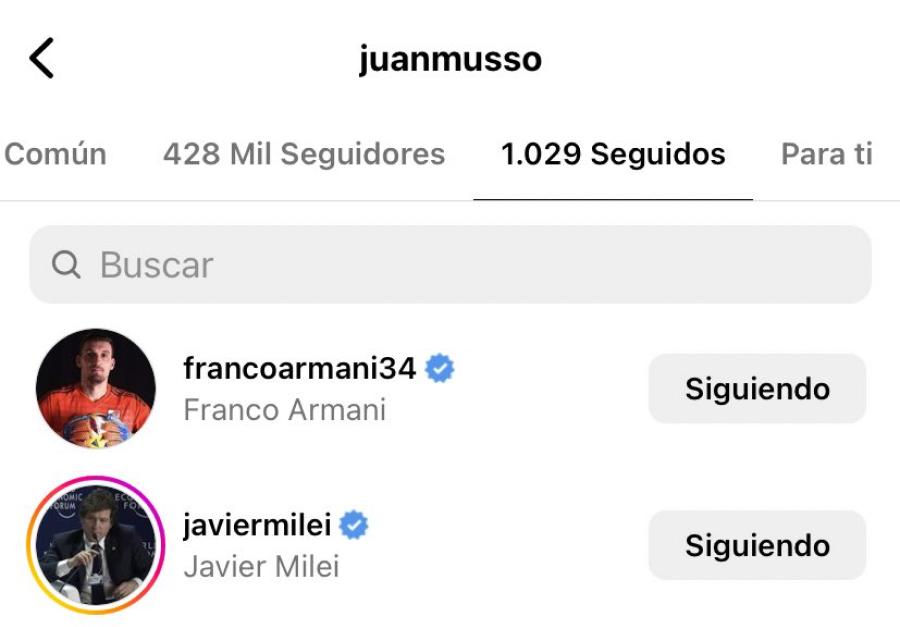 Quiénes son los jugadores de la Selección Argentina que comenzaron a seguir en Instagram a Javier Milei
