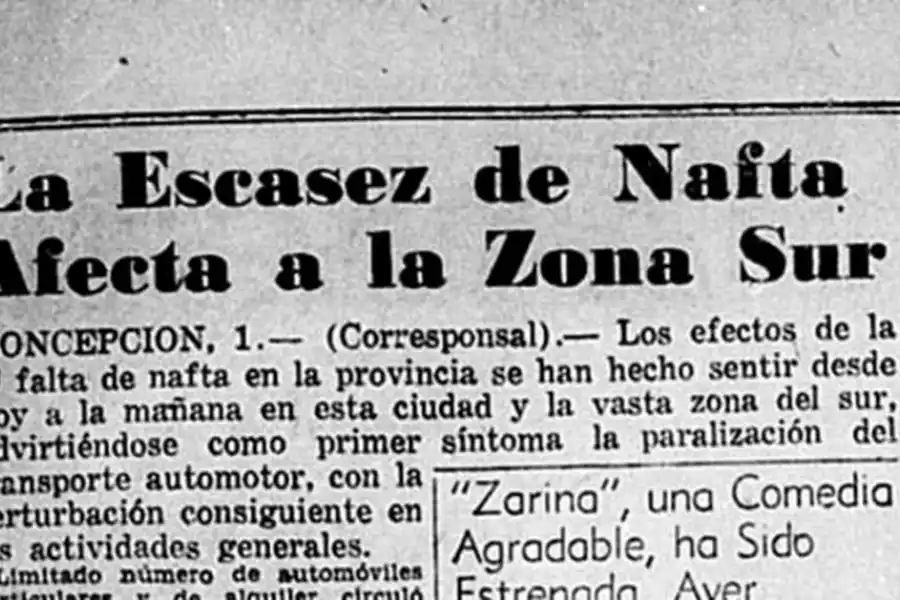 Tucumán se quedó sin nafta en noviembre de 1945