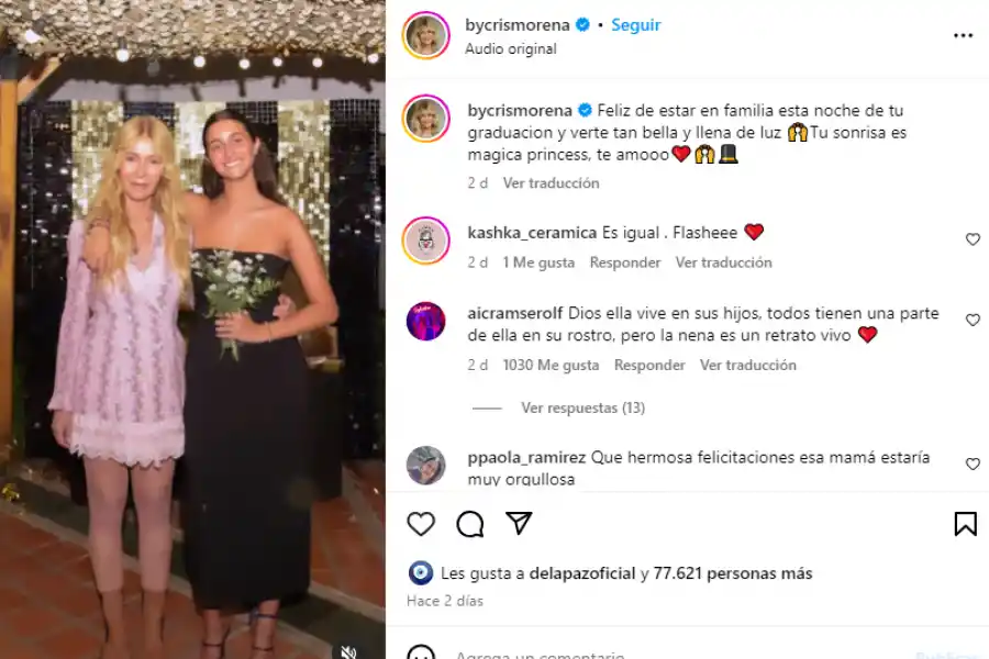 El emotivo posteo de Cris Morena dedicado a su nieta Azul