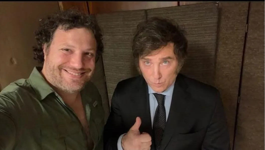 Santiago Oría y Javier Milei.