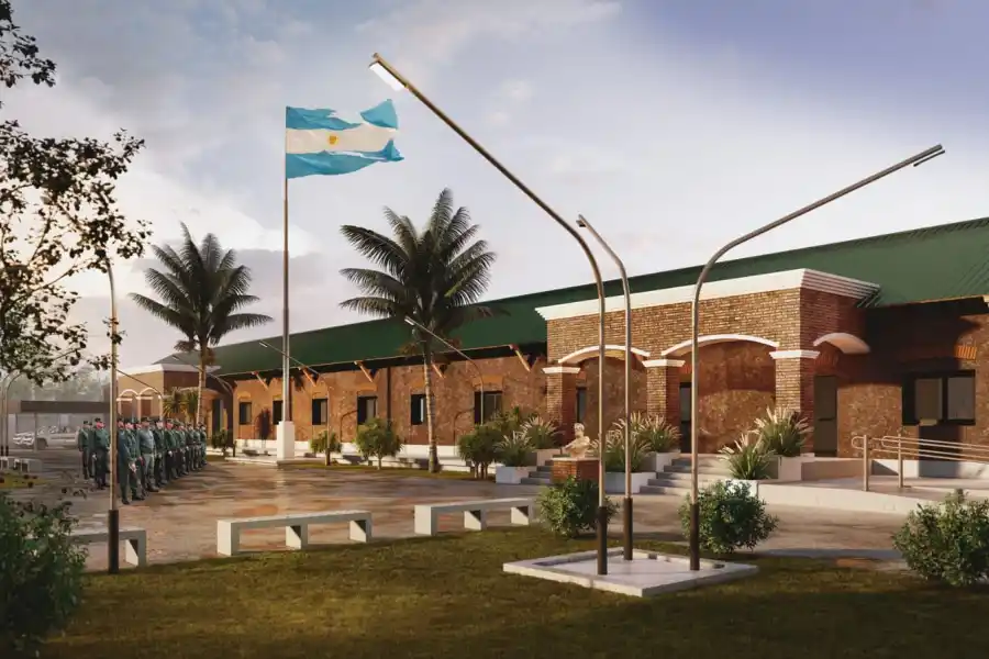 PROYECTO. Así quedaría la nueva sede de Gendarmería Nacional. 