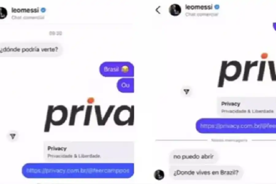 El supuesto chat entre Leo Messi y una famosa modelo de OnlyFans