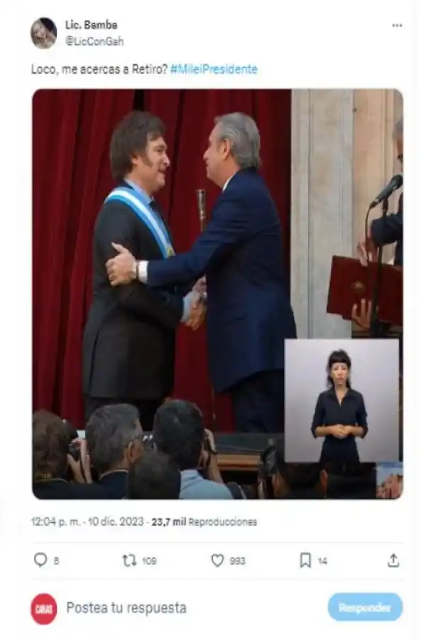Los mejores memes que dejó la asunción de Javier Milei como Presidente