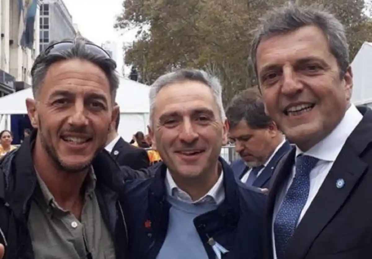 PERONISTA. Mercanzini junto a Andrés 