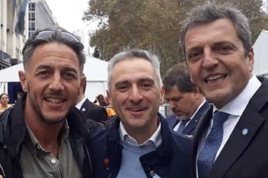 PERONISTA. Mercanzini junto a Andrés 