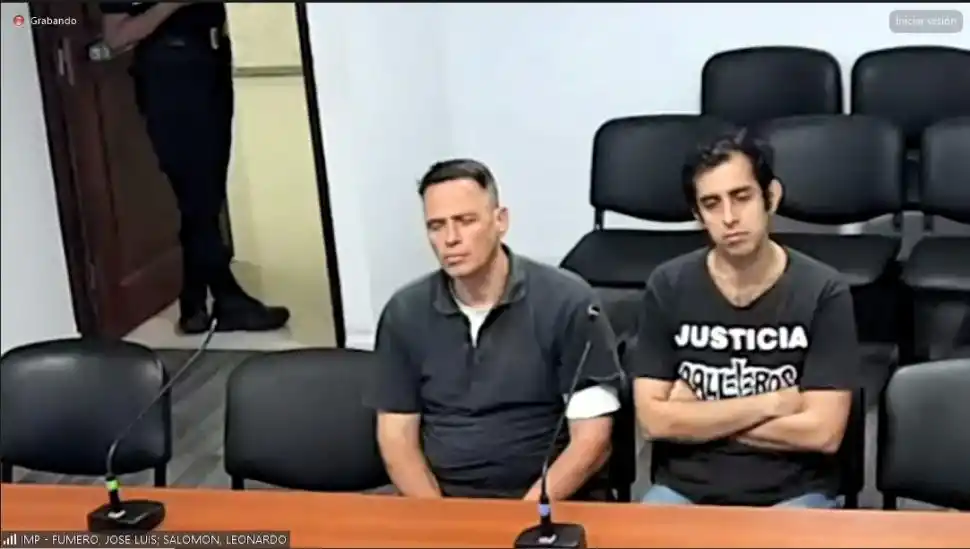 DETENIDOS. José Luis Fumero y Leonardo Salomón. capturas de video