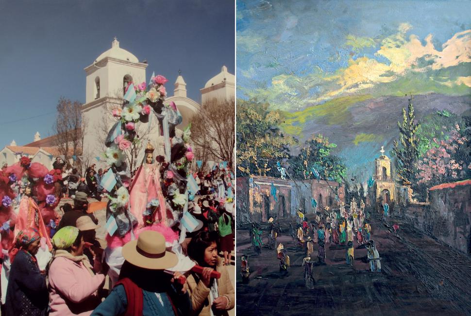 MIRADAS. La fotografía de Federico Lanati y la pintura “De vuelta al templo con la Virgen” de su padre Juan Carlos, dialogarán en el Centro Rougés.
