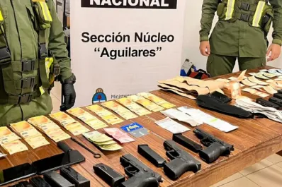 En la ruta 38: dos ciudadanos chilenos transportaban armas de fuego en un colectivo