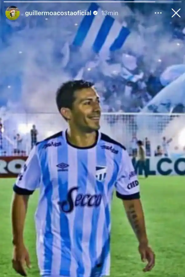 FUE CLARO. Con este posteo en su cuenta de Instagram, Guillermo Acosta despejó los rumores.