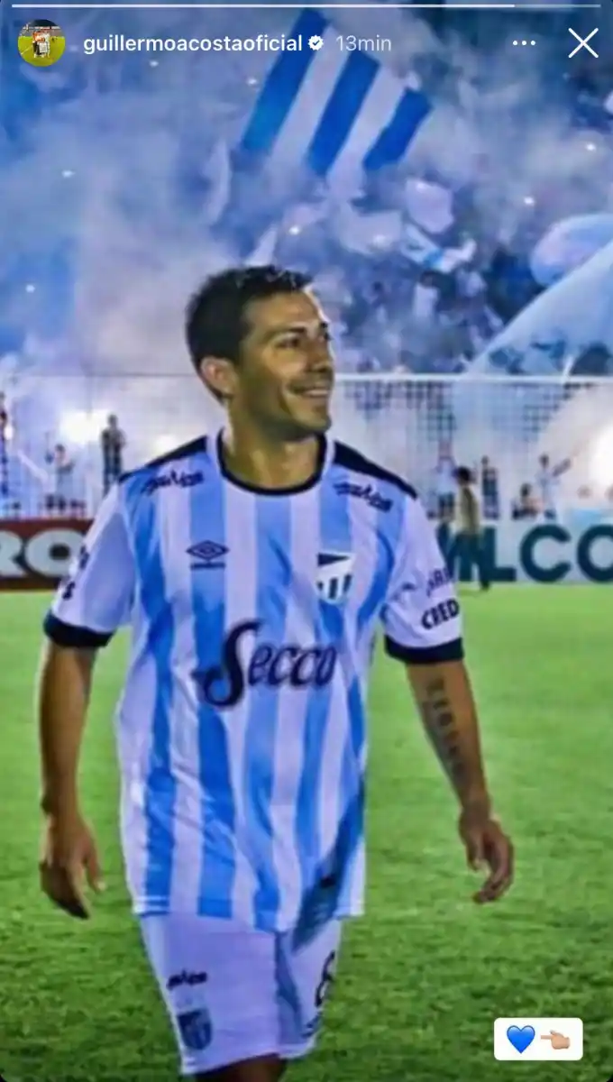 FUE CLARO. Con este posteo en su cuenta de Instagram, Guillermo Acosta despejó los rumores.