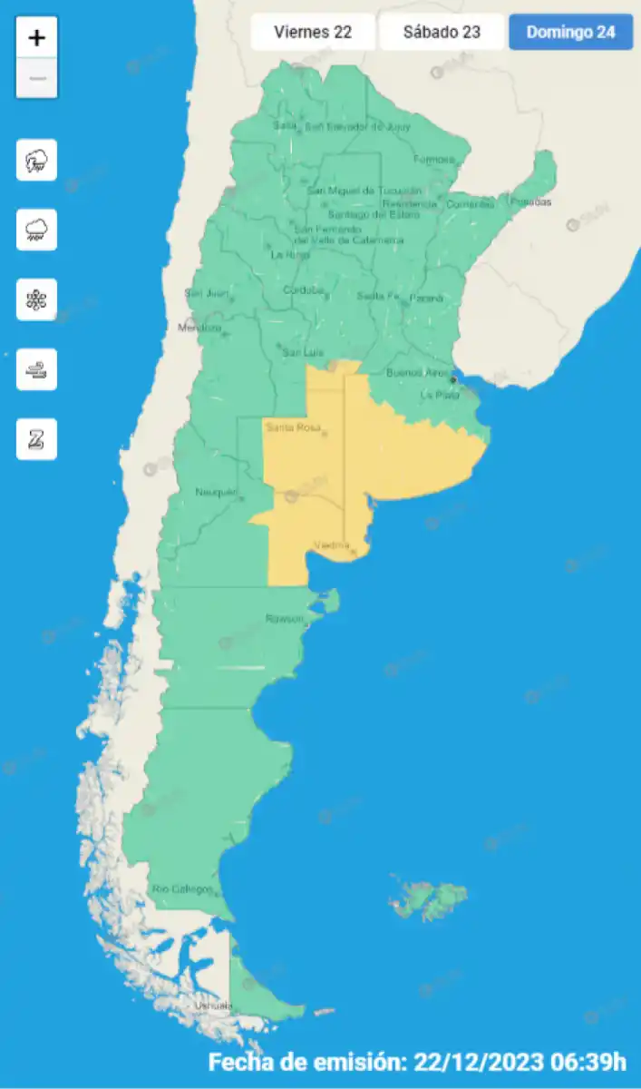 Alerta meteorológica: las cuatro provincias para las que se esperan tormentas en Nochebuena