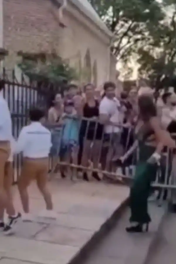 Captura de video del vestido de Antonela Roccuzzo.