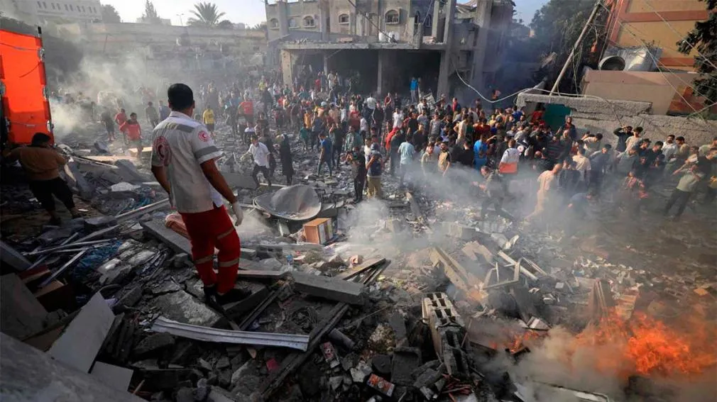 La ONU denunció que Israel bombardeó una caravana humanitaria en Gaza.Foto AFP