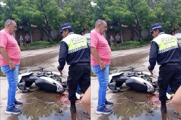 Romero involucrado en un accidente de tránsito, en el que dos personas resultaron heridas