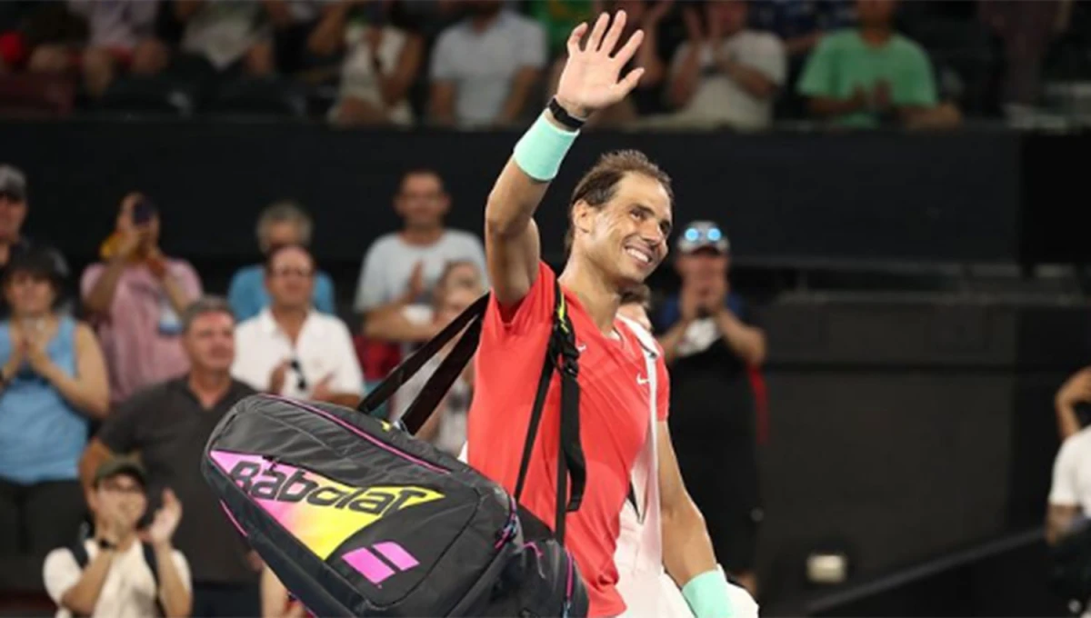 FELIZ. Rafael Nadal se mostró satisfecho pese al resultado del partido.