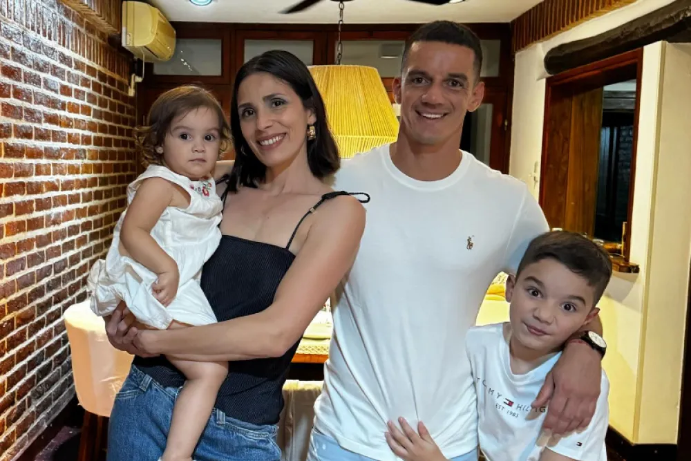 Dario Sand recibió el año nuevo junto a su familia.