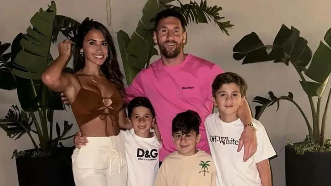 Lionel Messi publicó una imagen junto a su familia. 