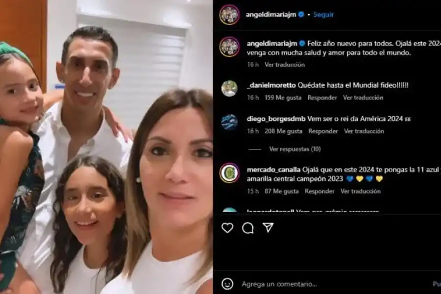 Messi, Di María y demás: mirá los posteos de la Selección argentina para celebrar el año nuevo